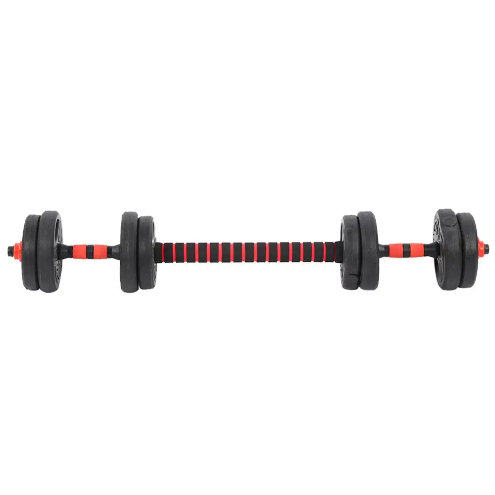 10kg Round Dumbbell Set with 40cm Connector – Adjustable Home Fitness Weights for Strength Training. - Fit Plus Now