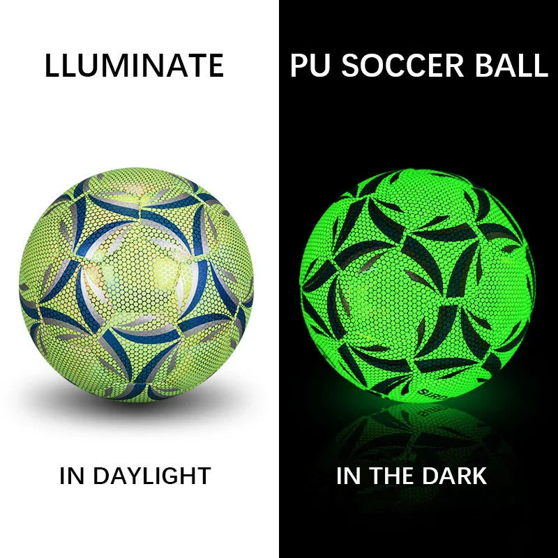 Luminate Glowing Soccer Training Ball – Night Practice Football. - Fit Plus Now