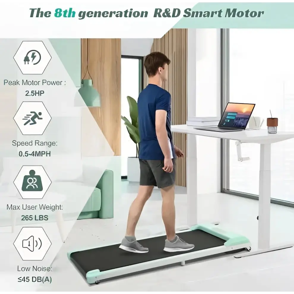 2-in-1 Under Desk Treadmill - 2.5HP Walking Pad - Fit Plus Now