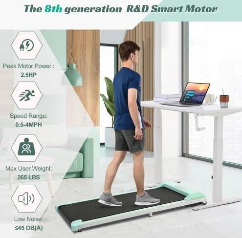 2-in-1 Under Desk Treadmill - 2.5HP Walking Pad - Fit Plus Now