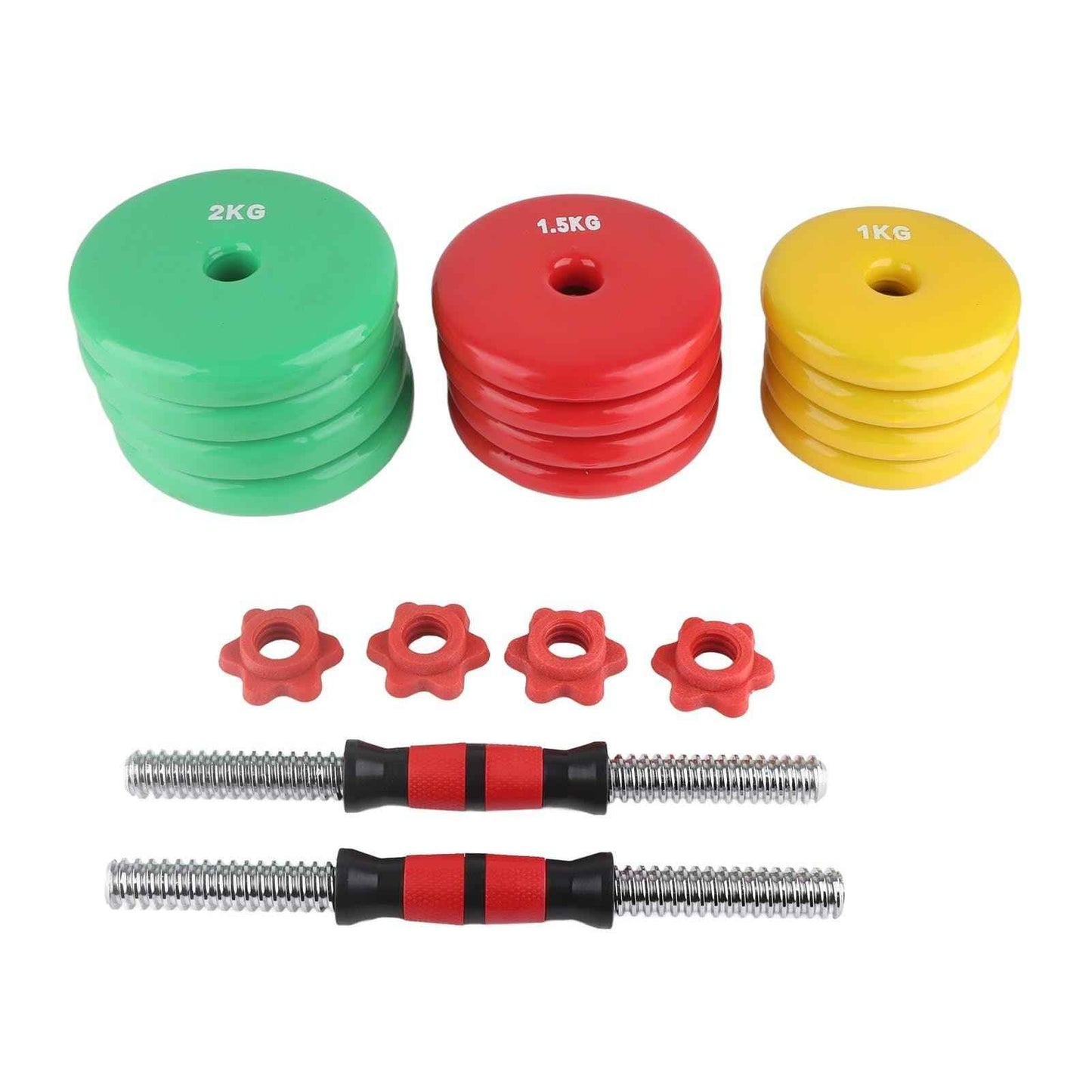 20KG Non-Slip Dumbbell Set – Colorful, Adjustable & Removable Hand Weights for Home & Gym Fitness.