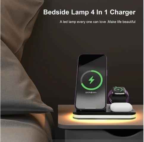 3-in-1 Wireless Charging Station – Fast Charger for iPhone, Apple Watch & AirPods | Multi-Device Charging Dock.