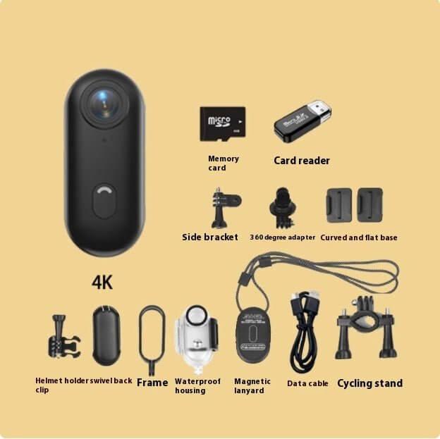 4K Mini Action Camera for Helmet, Bike & Body – Outdoor Sports Cam - Fit Plus Now