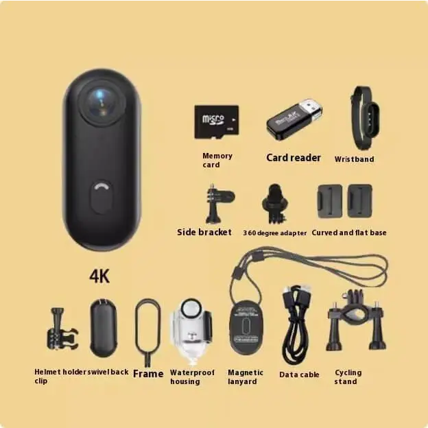 4K Mini Action Camera for Helmet, Bike & Body – Outdoor Sports Cam - Fit Plus Now