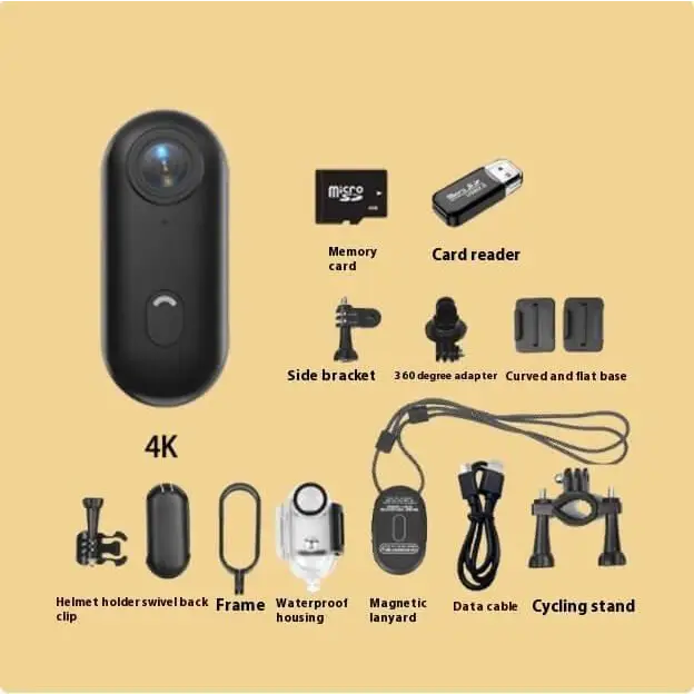 4K Mini Action Camera for Helmet, Bike & Body – Outdoor Sports Cam - Fit Plus Now