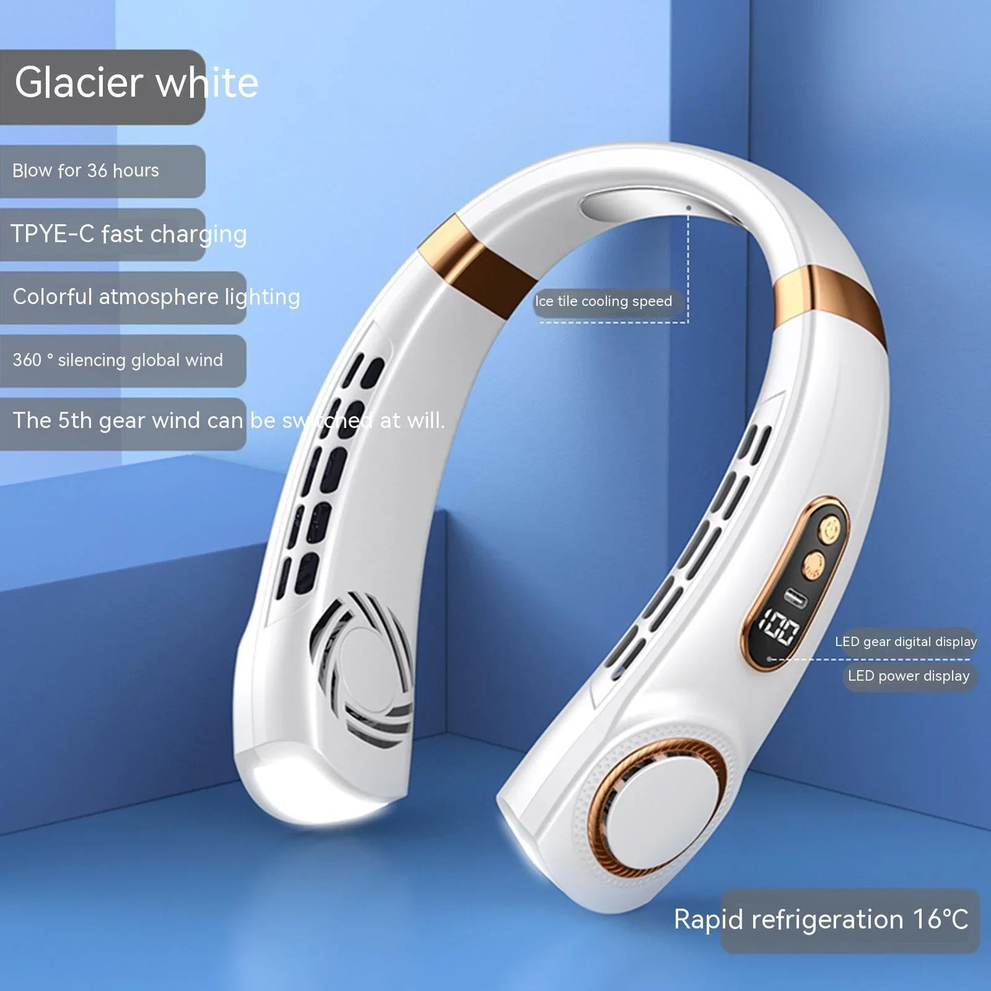 Portable Silent Cooling Neck Fan | Aura Series - Fit Plus Now