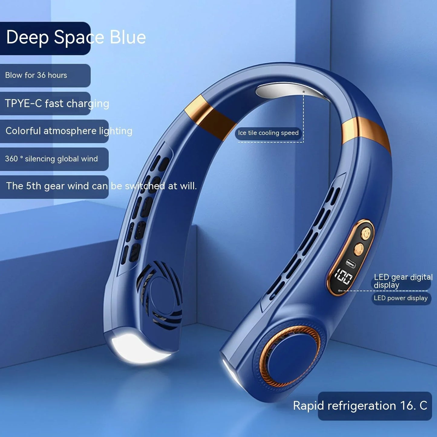 Portable Silent Cooling Neck Fan | Aura Series - Fit Plus Now