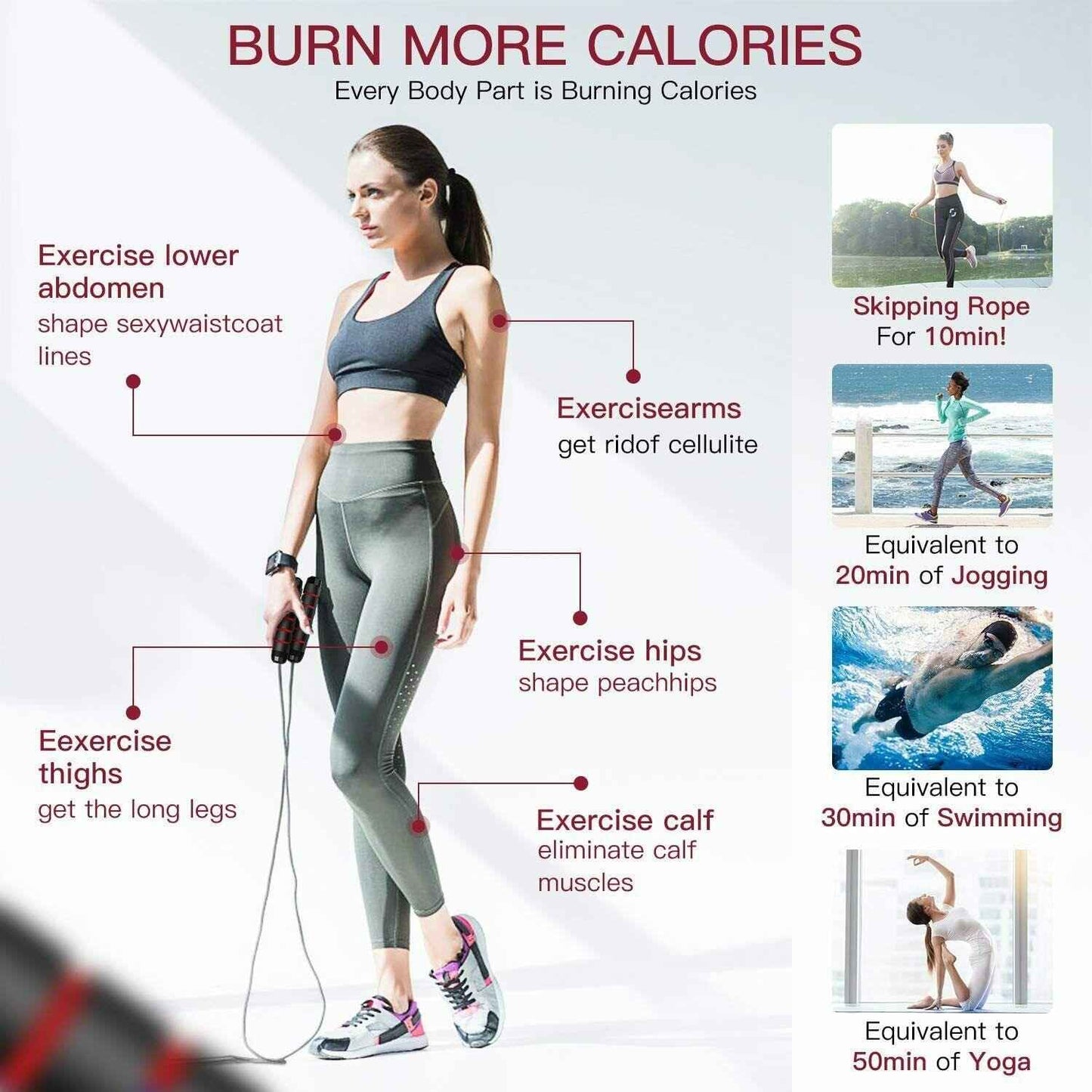 Adjustable Jump Rope for Fitness & Cardio – Tangle-Free & Durable.