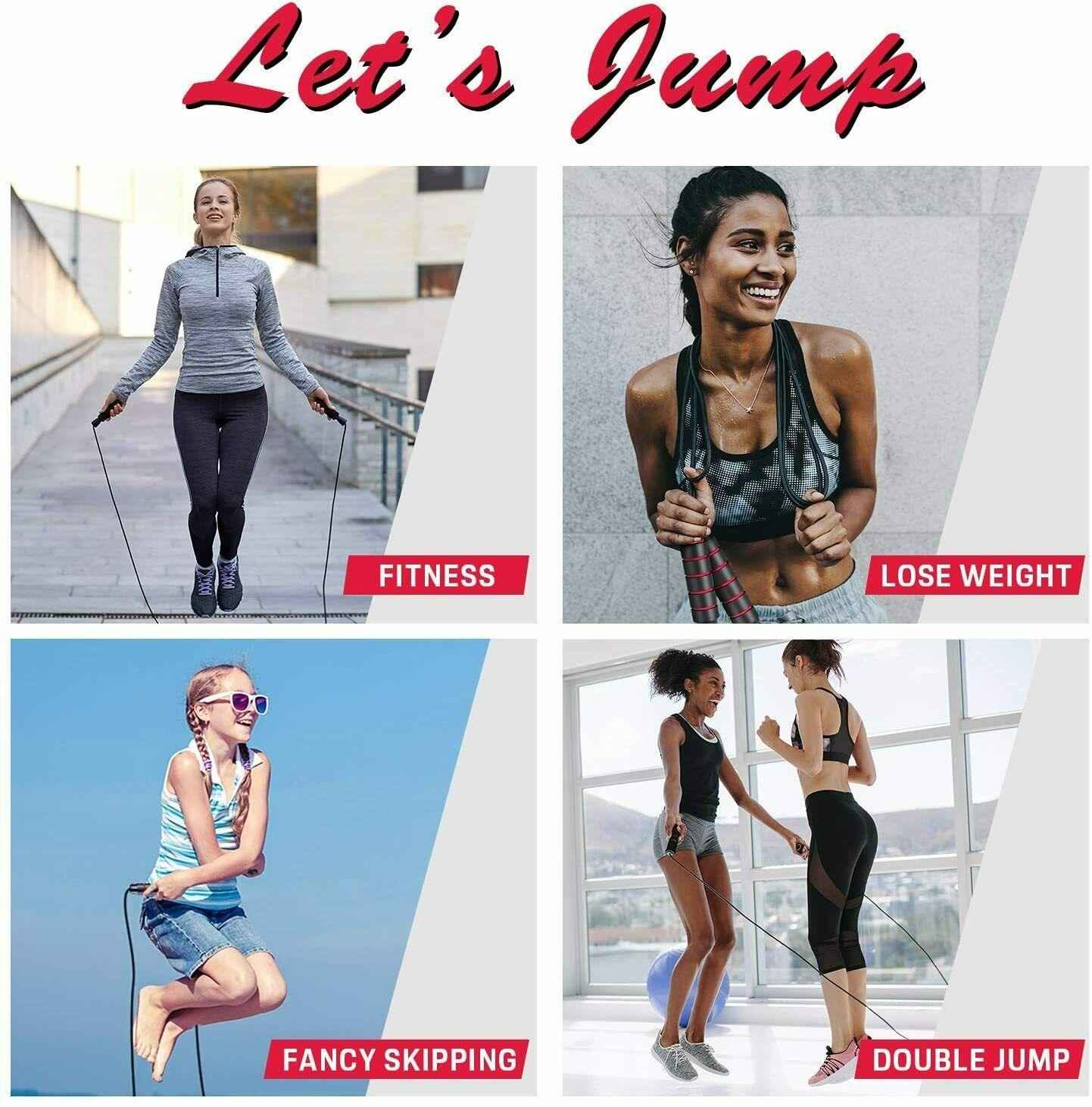 Adjustable Jump Rope for Fitness & Cardio – Tangle-Free & Durable.