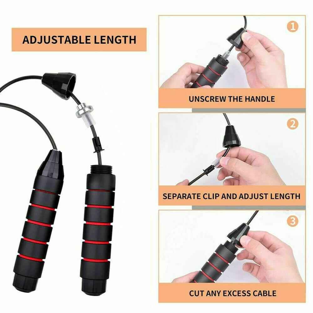 Adjustable Jump Rope for Fitness & Cardio – Tangle-Free & Durable.