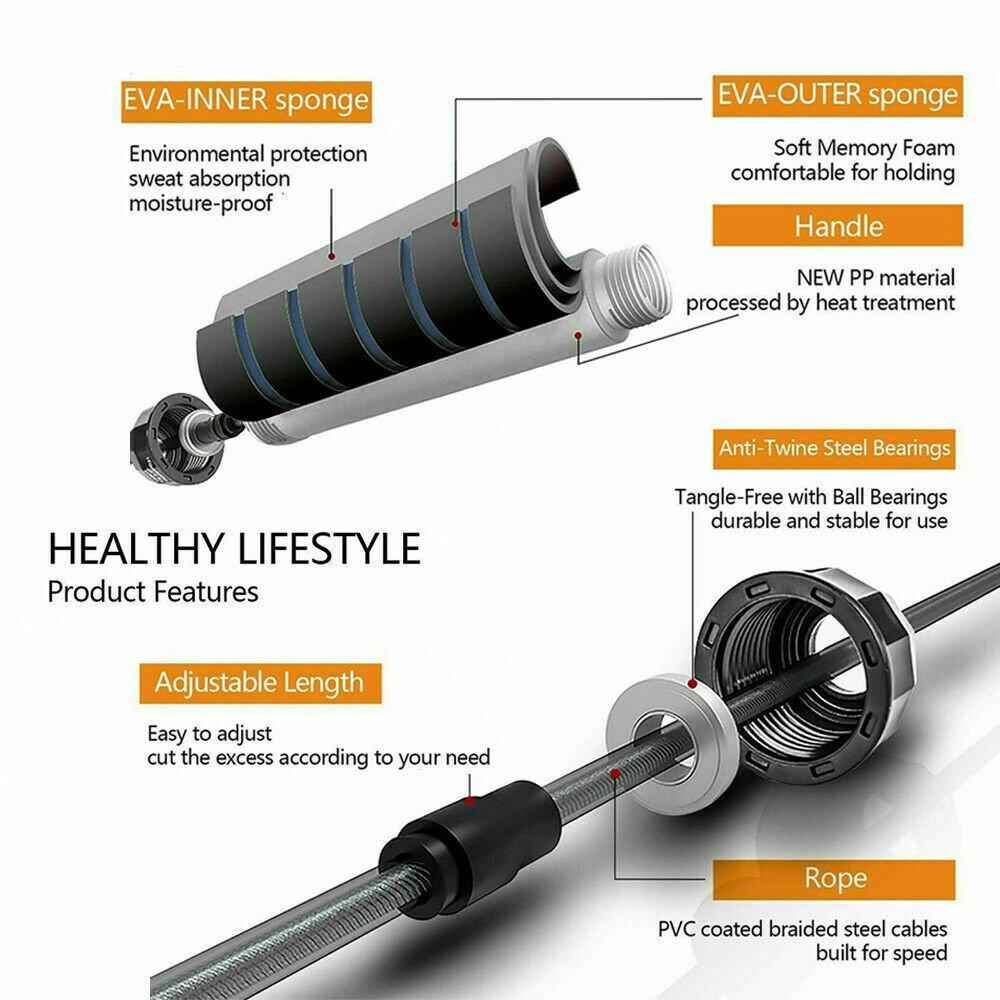 Adjustable Jump Rope for Fitness & Cardio – Tangle-Free & Durable.