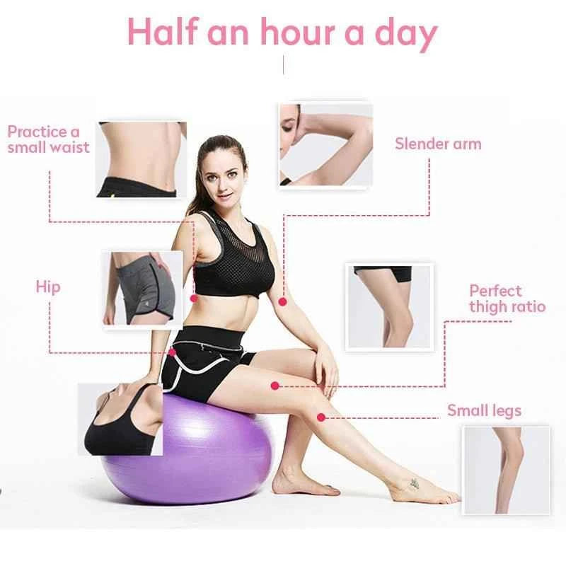 Anti-Burst PVC Yoga Ball for Core Strength & Balance | Home Gym Fitness Stability Ball.
