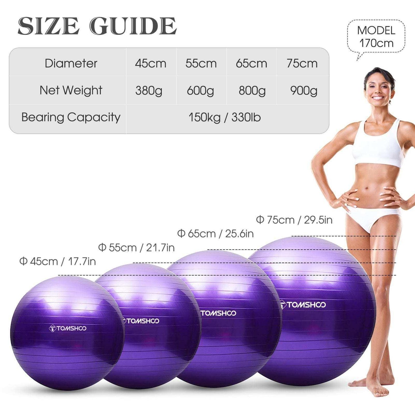 Anti-Burst Yoga Ball | Stability & Fitness.