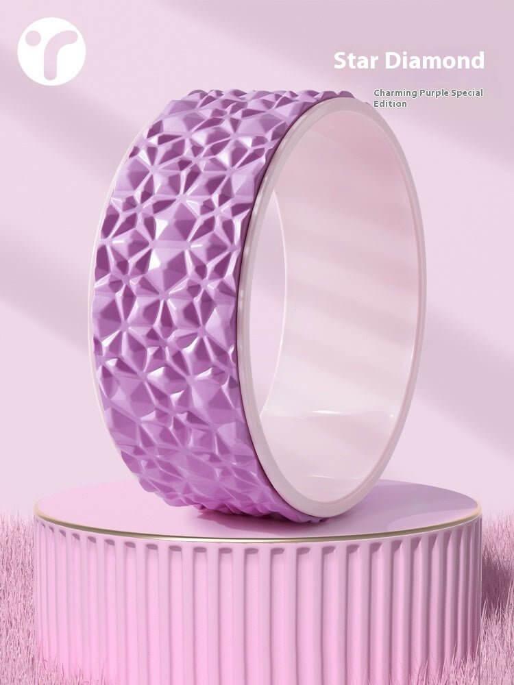 Beginner Pilates Roller for Fitness Yoga and Home Workouts - Upgraded Purple Pink