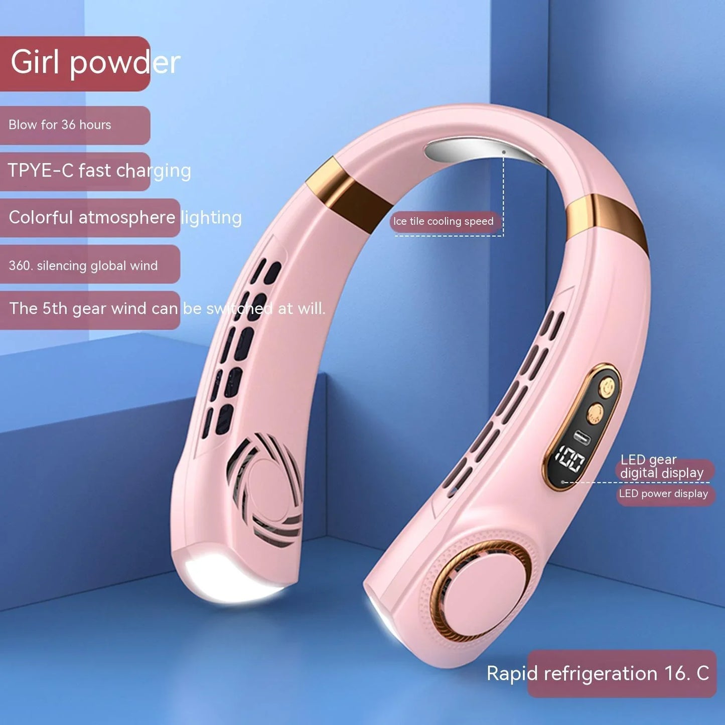 Portable Silent Cooling Neck Fan | Aura Series - Fit Plus Now