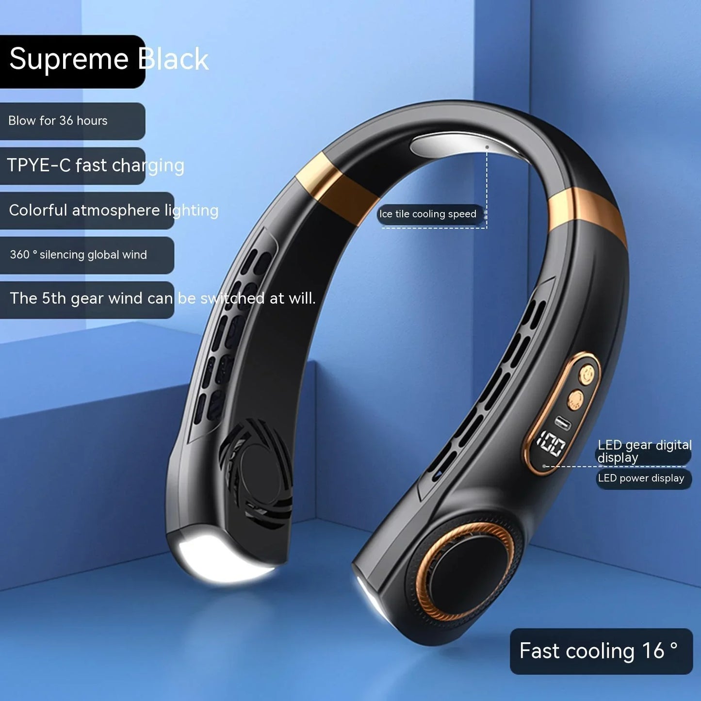 Portable Silent Cooling Neck Fan | Aura Series - Fit Plus Now