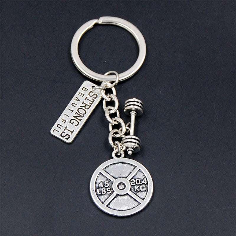 Dumbbell Barbell Key Ring – Fitness Gym Keychain for Workout Enthusiasts - Fit Plus Now