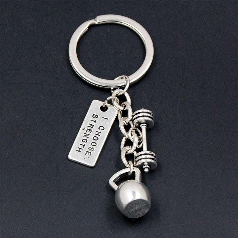 Dumbbell Barbell Key Ring – Fitness Gym Keychain for Workout Enthusiasts - Fit Plus Now