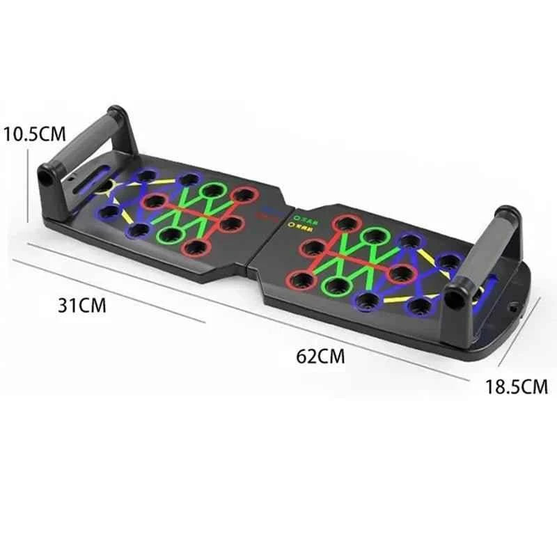 Foldable Push-Up Board Set – Portable Home Gym Workout System for Full Body Training