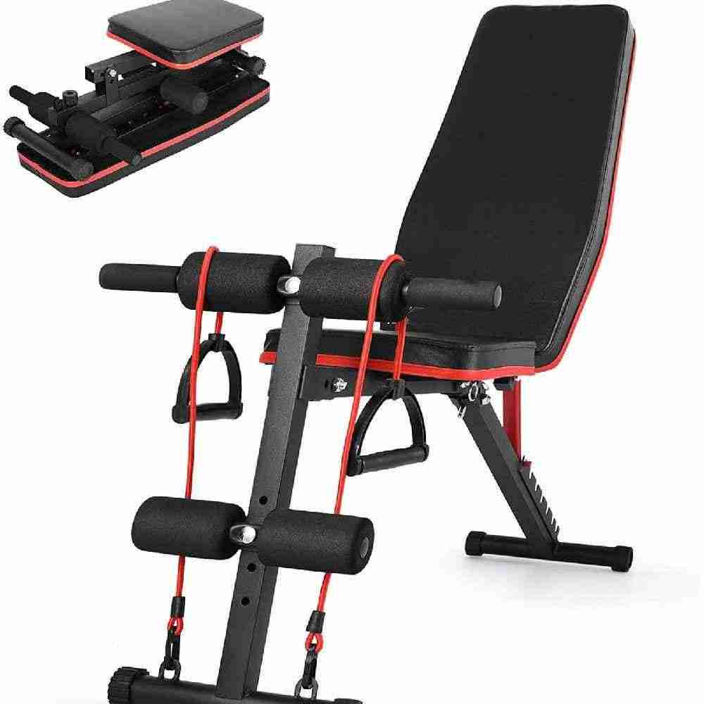 Home Dumbbell Bench for Crunches & Full-Body Fitness – Adjustable Fitness Equipment for Strength Training.