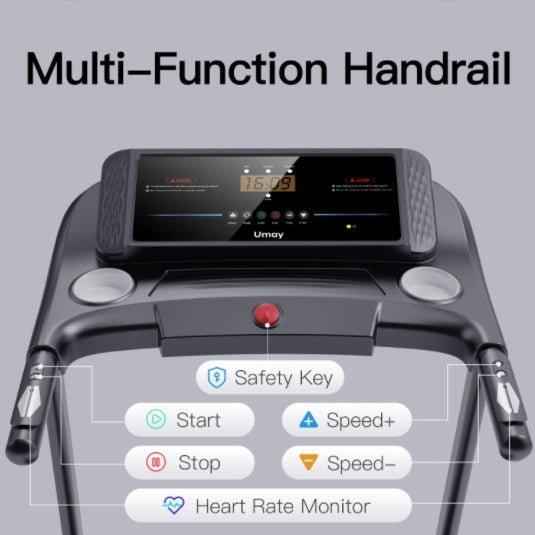 Home Folding Treadmill | 3.0 HP Quiet Motor | 3-Level Incline & Pulse Sensor | 8.7 MPH | 300 lbs Capacity | Compact & Space-Saving.