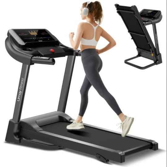 Home Folding Treadmill | 3.0 HP Quiet Motor | 3-Level Incline & Pulse Sensor | 8.7 MPH | 300 lbs Capacity | Compact & Space-Saving.