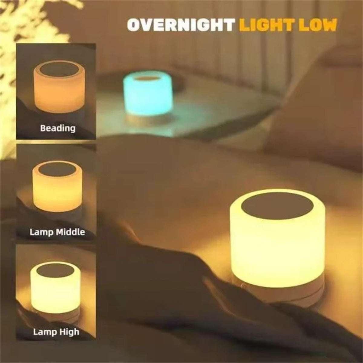 Mini LED Sensor Table Lamp – 1200mAh Rechargeable Night Light for Bedroom & Desk. - Fit Plus Now