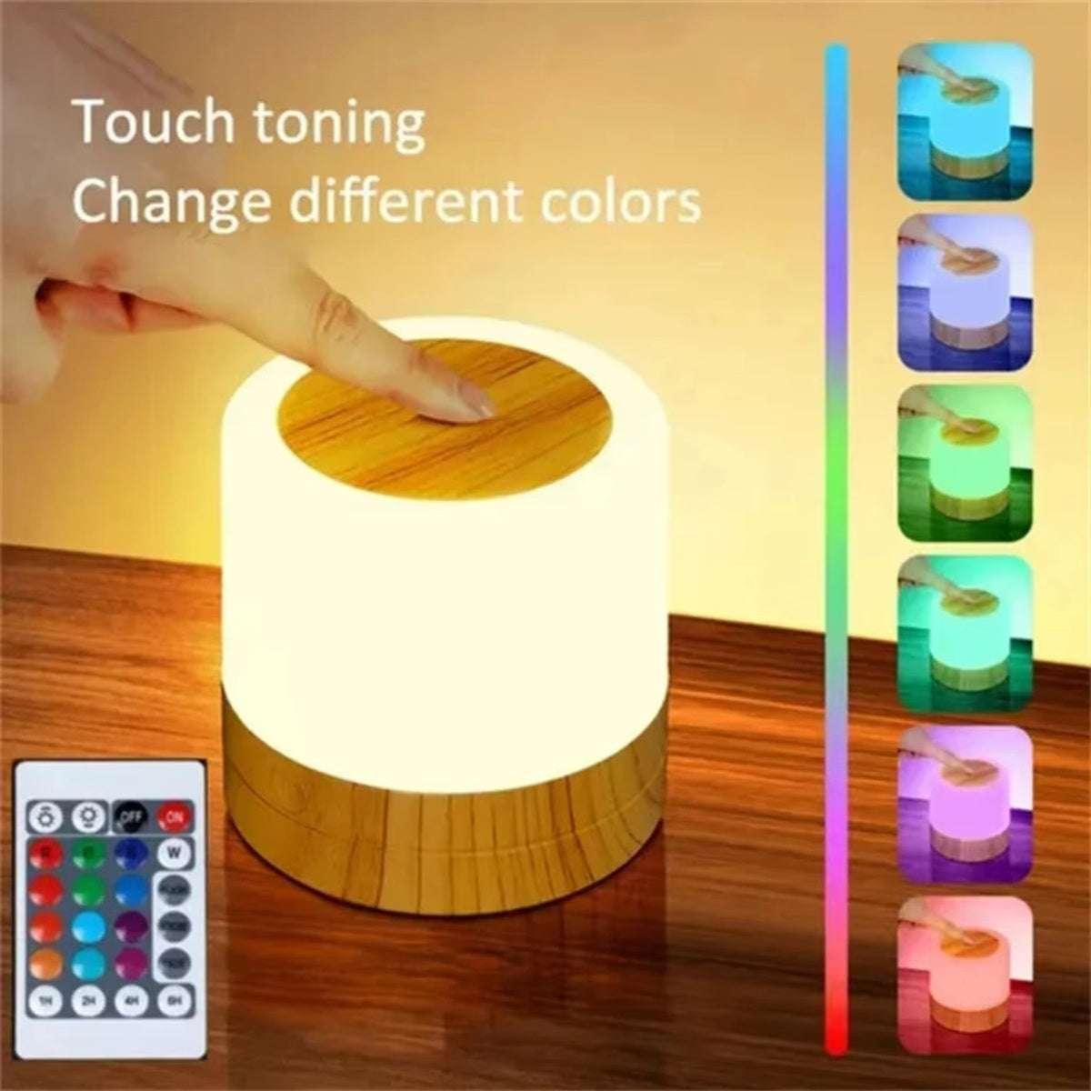 Mini LED Sensor Table Lamp – 1200mAh Rechargeable Night Light for Bedroom & Desk. - Fit Plus Now