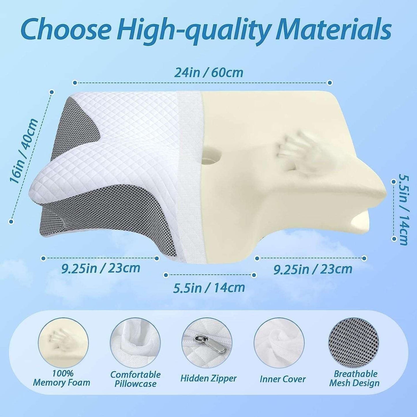 Neck Memory Home Sleep Pillow - Fit Plus Now