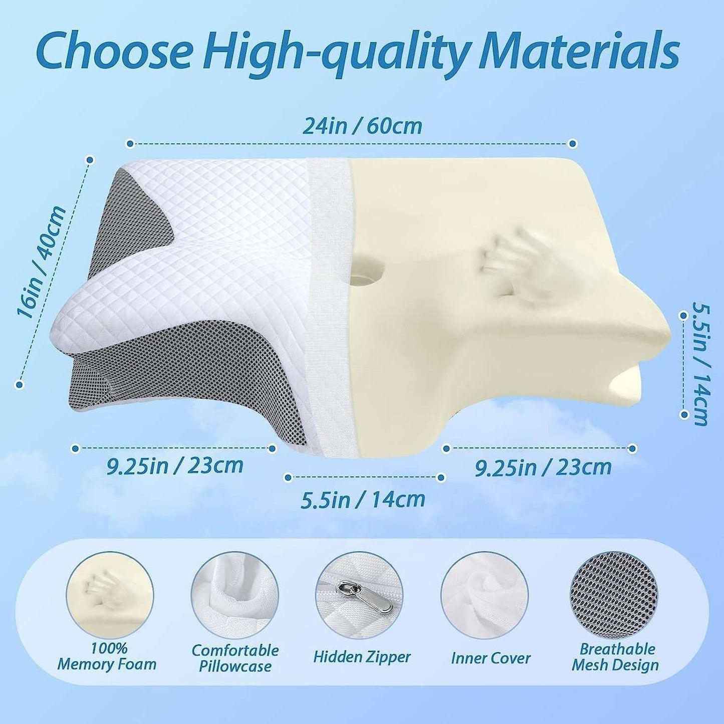 Neck Memory Home Sleep Pillow - Fit Plus Now