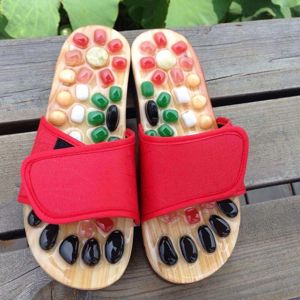 Pebble Reflexology Slippers for Ultimate Foot Pain Relief.