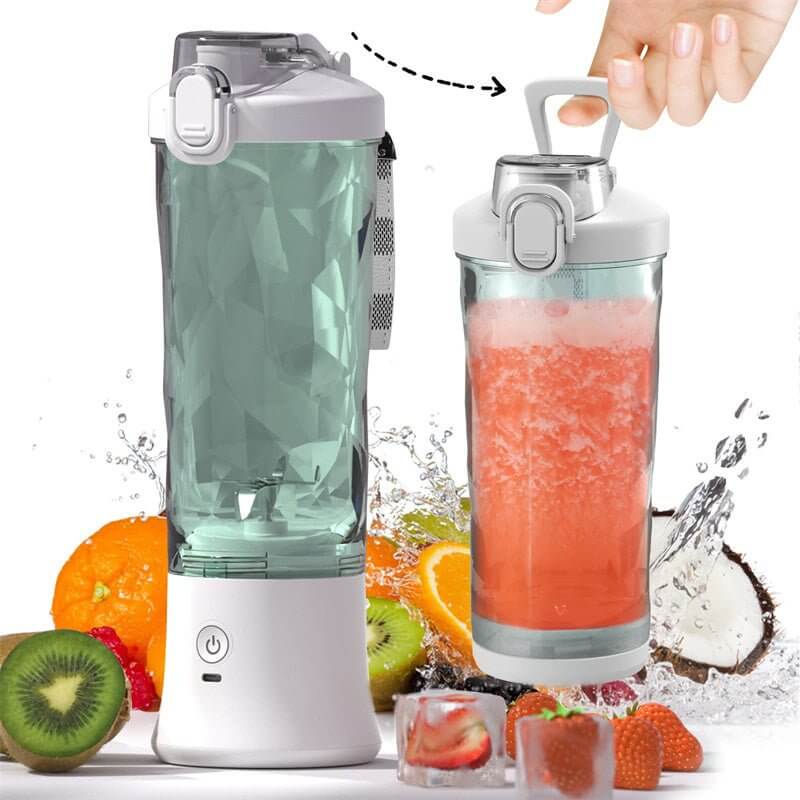 Portable Blender Juicer – Personal Size 6 - Blade Mini Blender for Shakes, Smoothies & Kitchen Use - Fit Plus Now