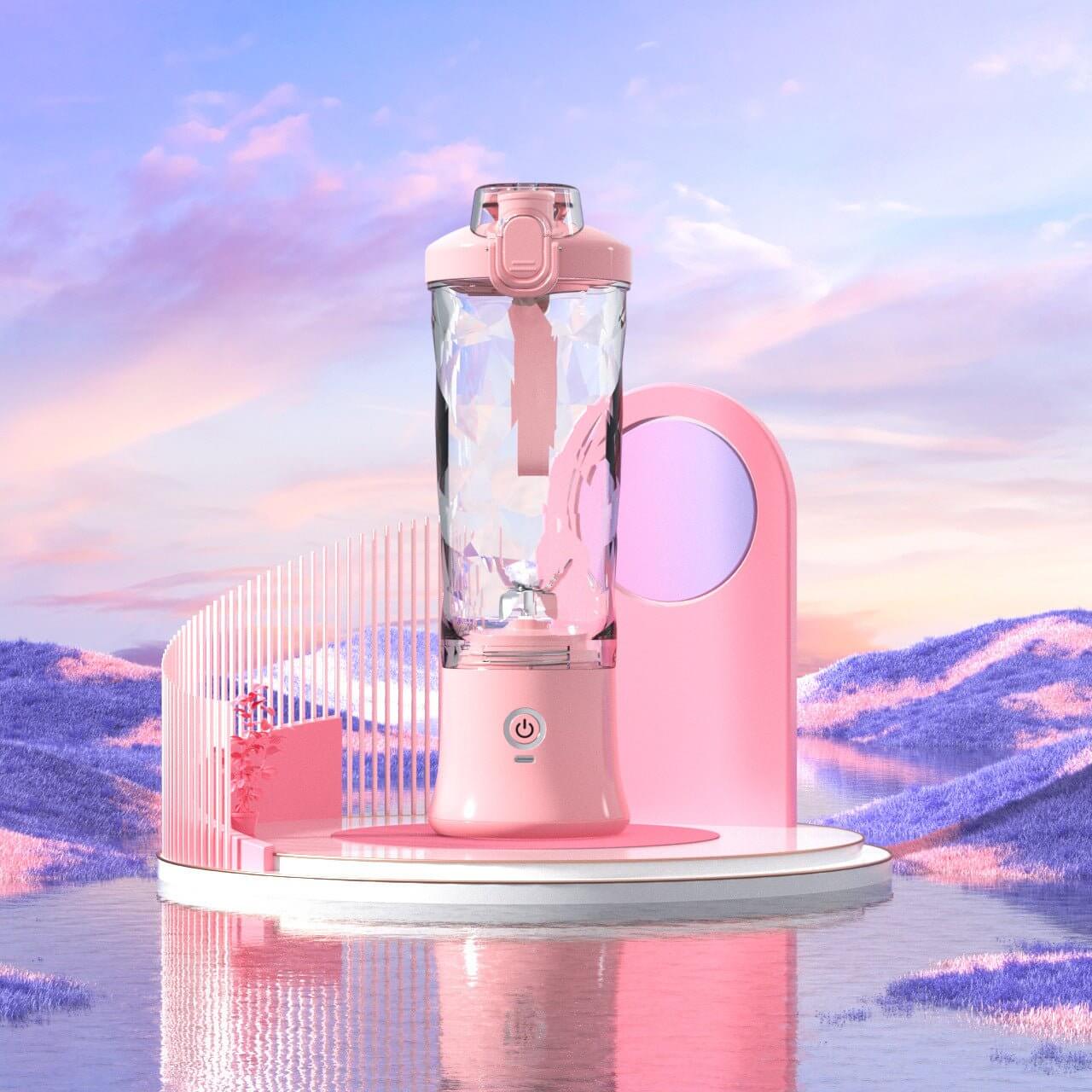 Portable Blender Juicer – Personal Size 6 - Blade Mini Blender for Shakes, Smoothies & Kitchen Use - Fit Plus Now