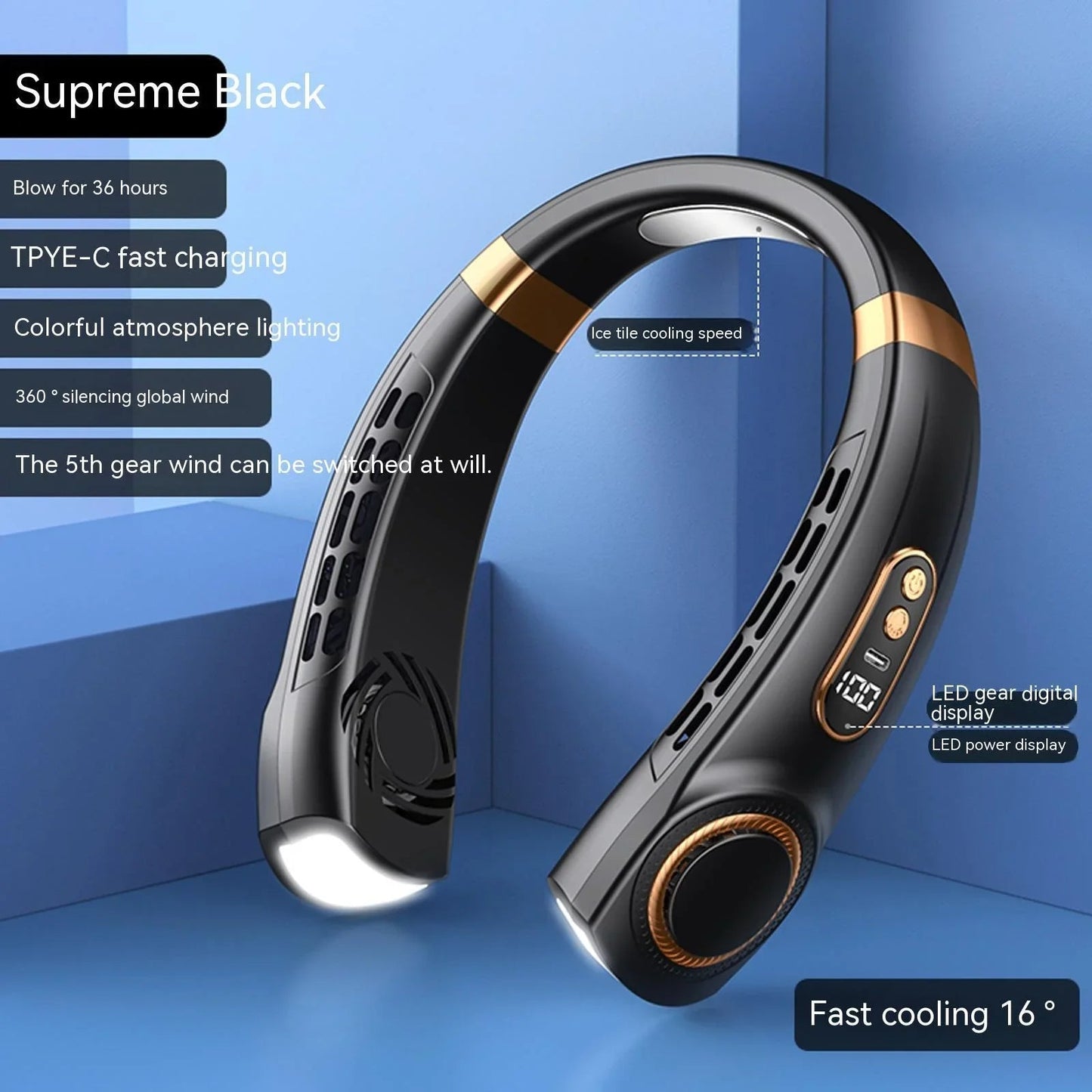 Portable Silent Cooling Neck Fan | Aura Series - Fit Plus Now