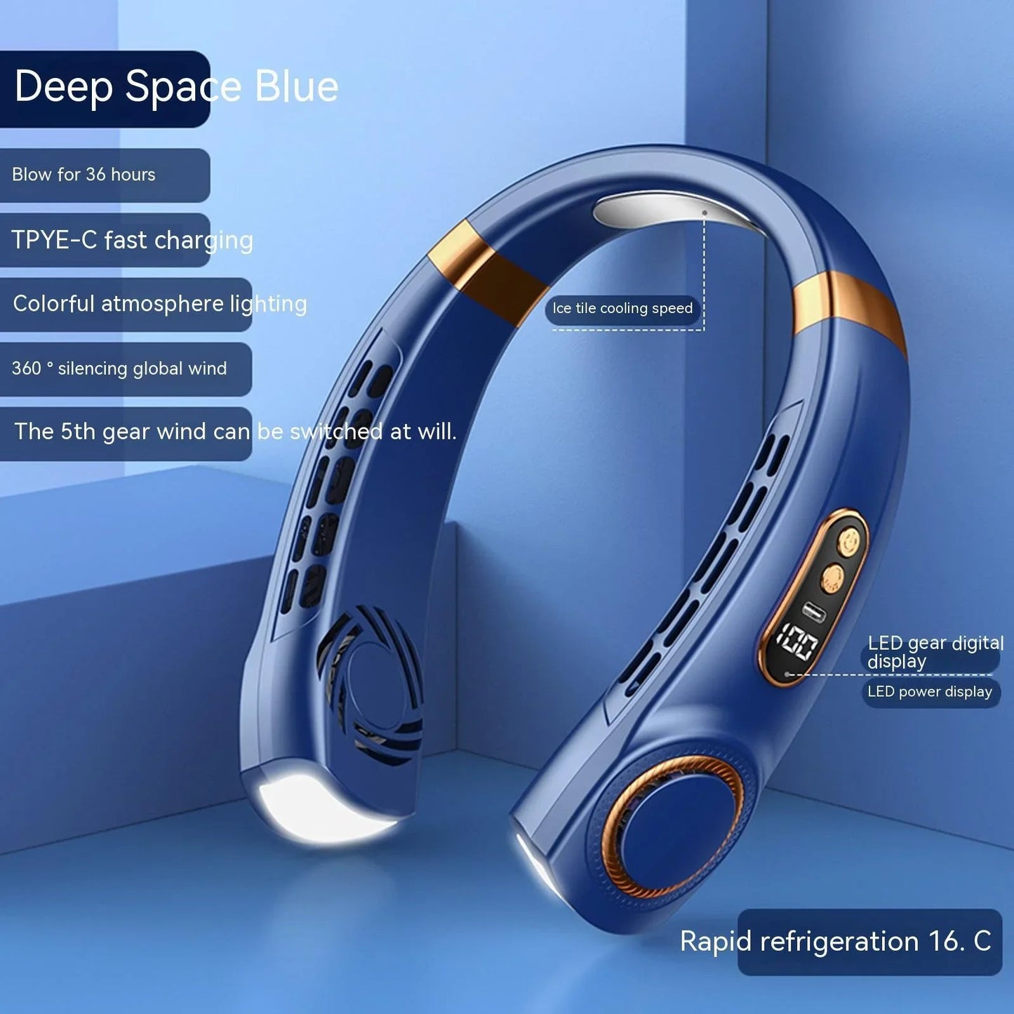 Portable Silent Cooling Neck Fan | Aura Series - Fit Plus Now