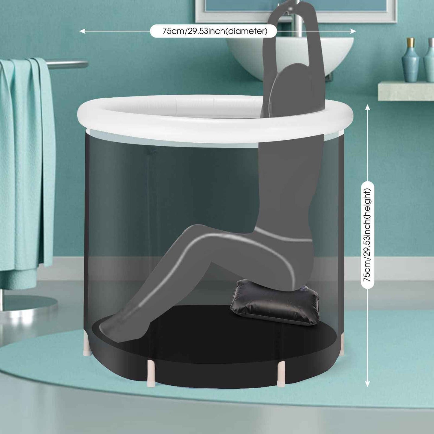 Pro Ice Bath Recovery Tub | Insulated Foldable Cold Therapy Soaking Tub for Elite Athletes.