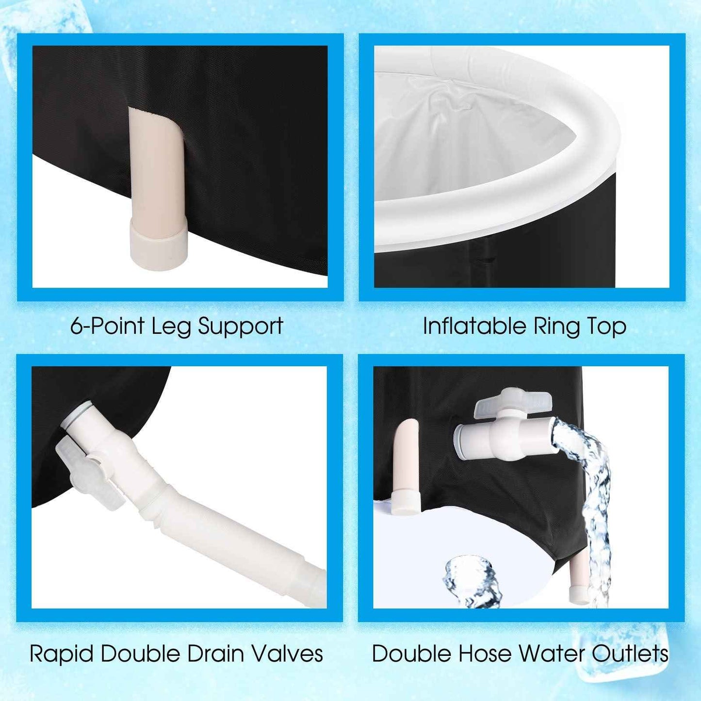 Pro Ice Bath Recovery Tub | Insulated Foldable Cold Therapy Soaking Tub for Elite Athletes.