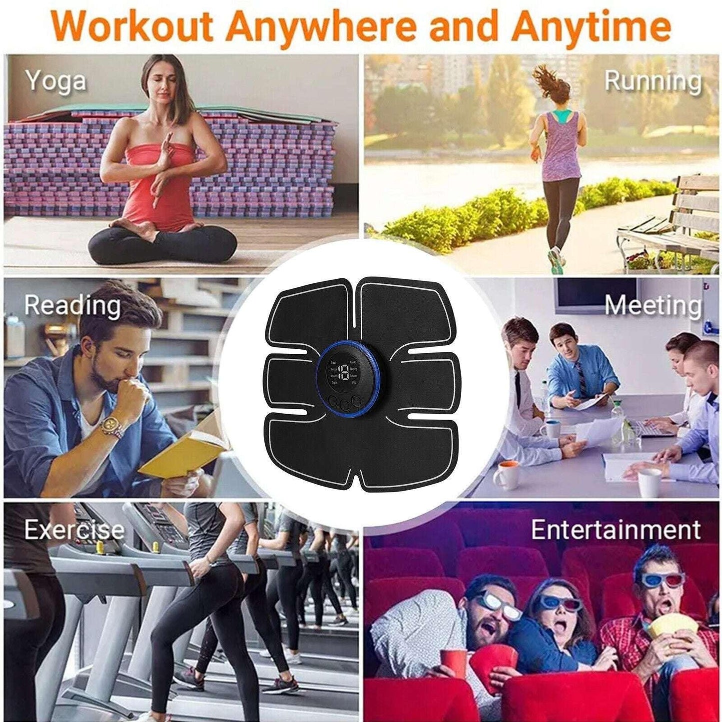 Rechargeable Electric Muscle Toner ABS Trainer. - Fit Plus Now