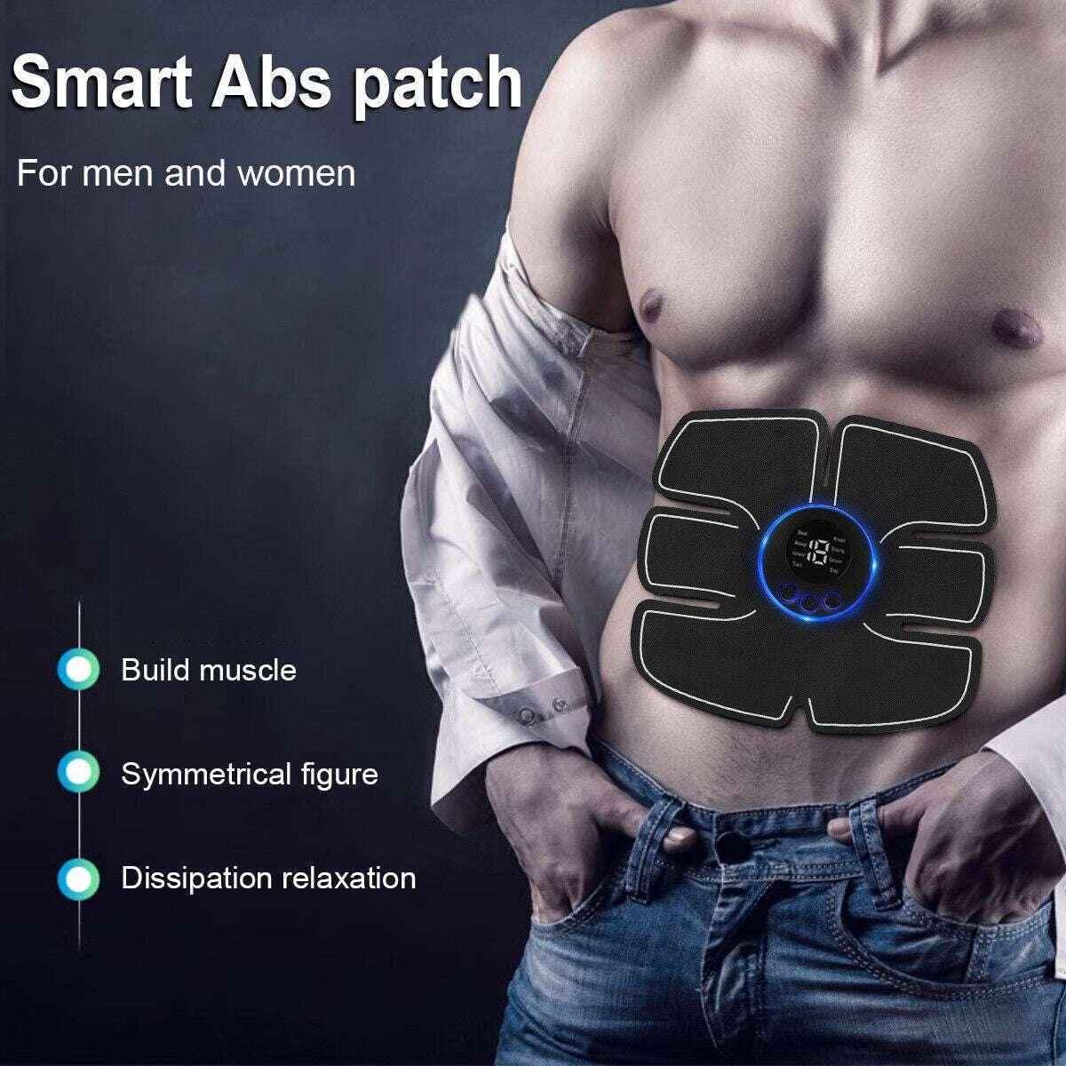 Rechargeable EMS ABS Muscle Toner – Portable Ab Stimulator & Core Trainer.