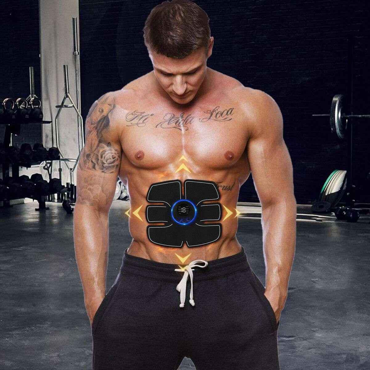 Rechargeable EMS ABS Muscle Toner – Portable Ab Stimulator & Core Trainer.