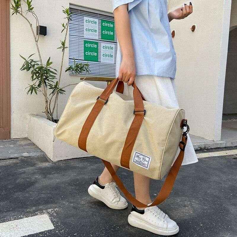 Waterproof Duffle Travel Bag with Shoe Compartment.