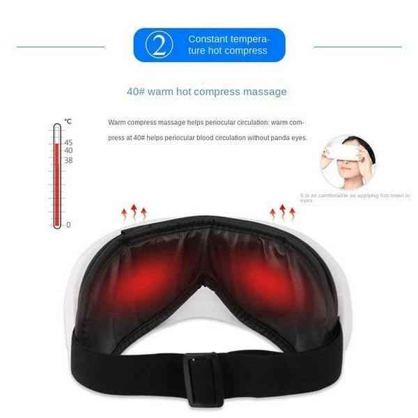 Wireless Heated Eye Massager with Bluetooth – Stress Relief & Dark Circle Reduction.