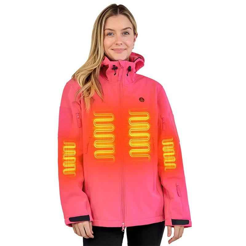 Women’s Heated Winter Coat – Soft Shell Jacket with 12V Battery for Cold Weather