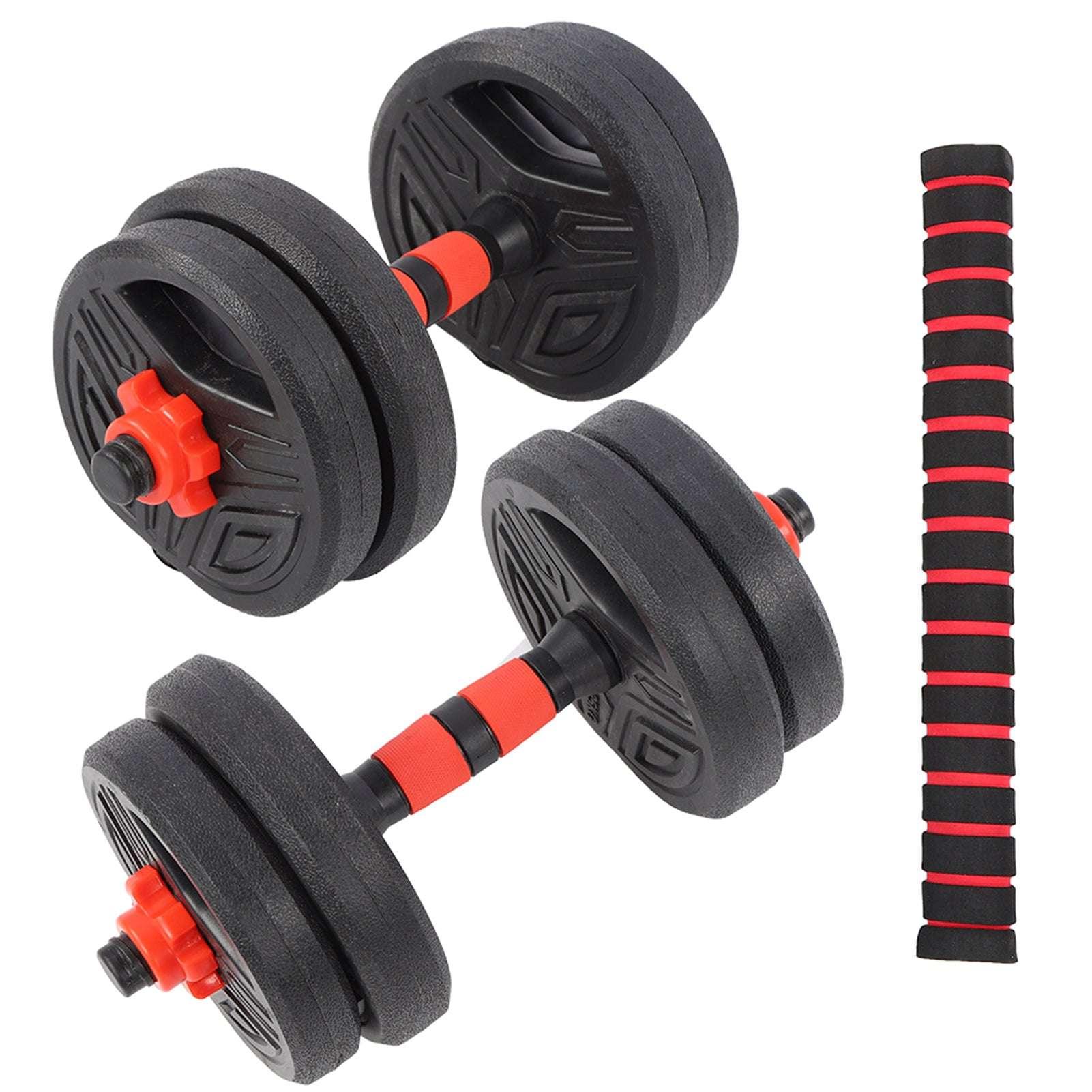 10kg Round Dumbbell Set with 40cm Connector – Adjustable Home Fitness Weights for Strength Training. - Fit Plus Now