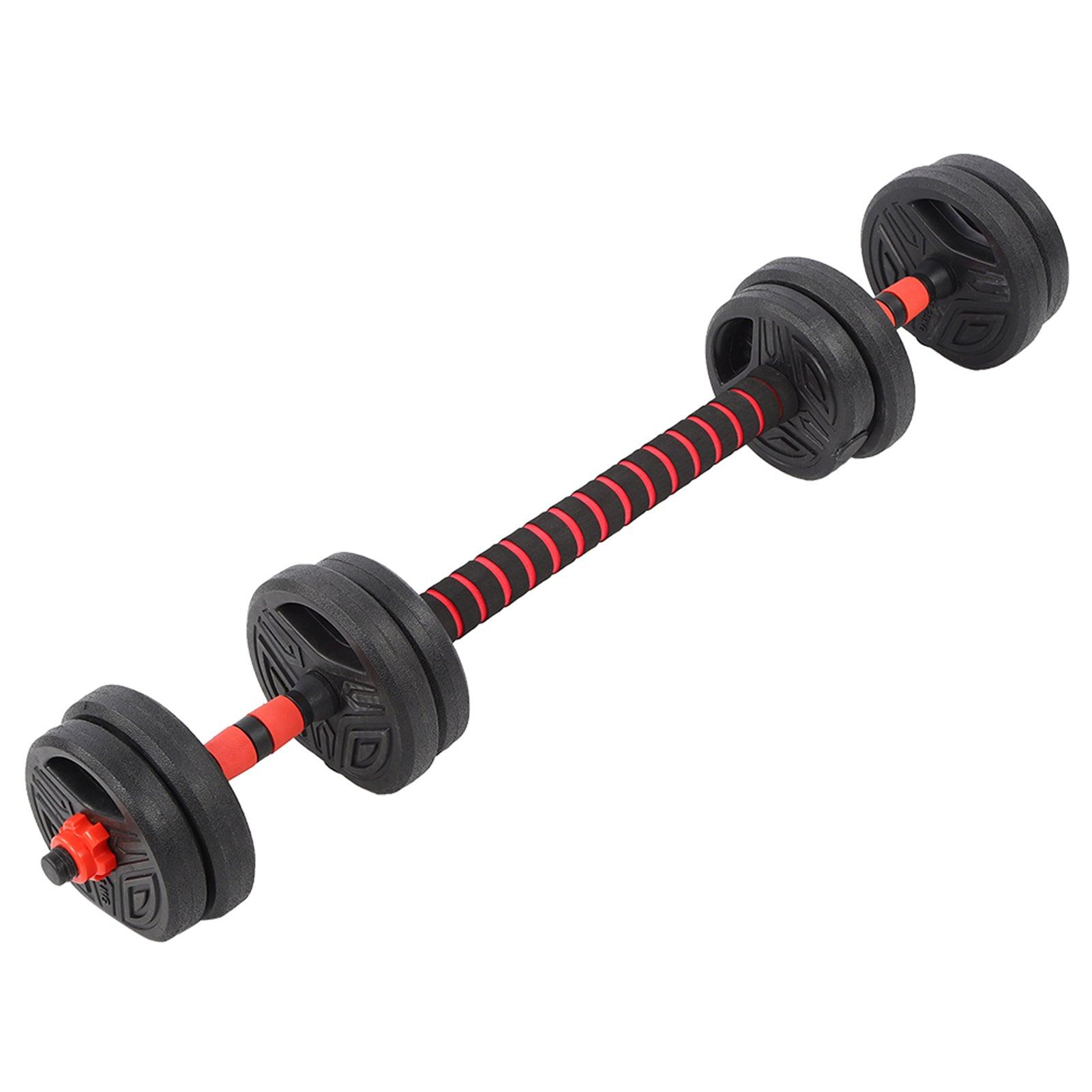 10kg Round Dumbbell Set with 40cm Connector – Adjustable Home Fitness Weights for Strength Training. - Fit Plus Now