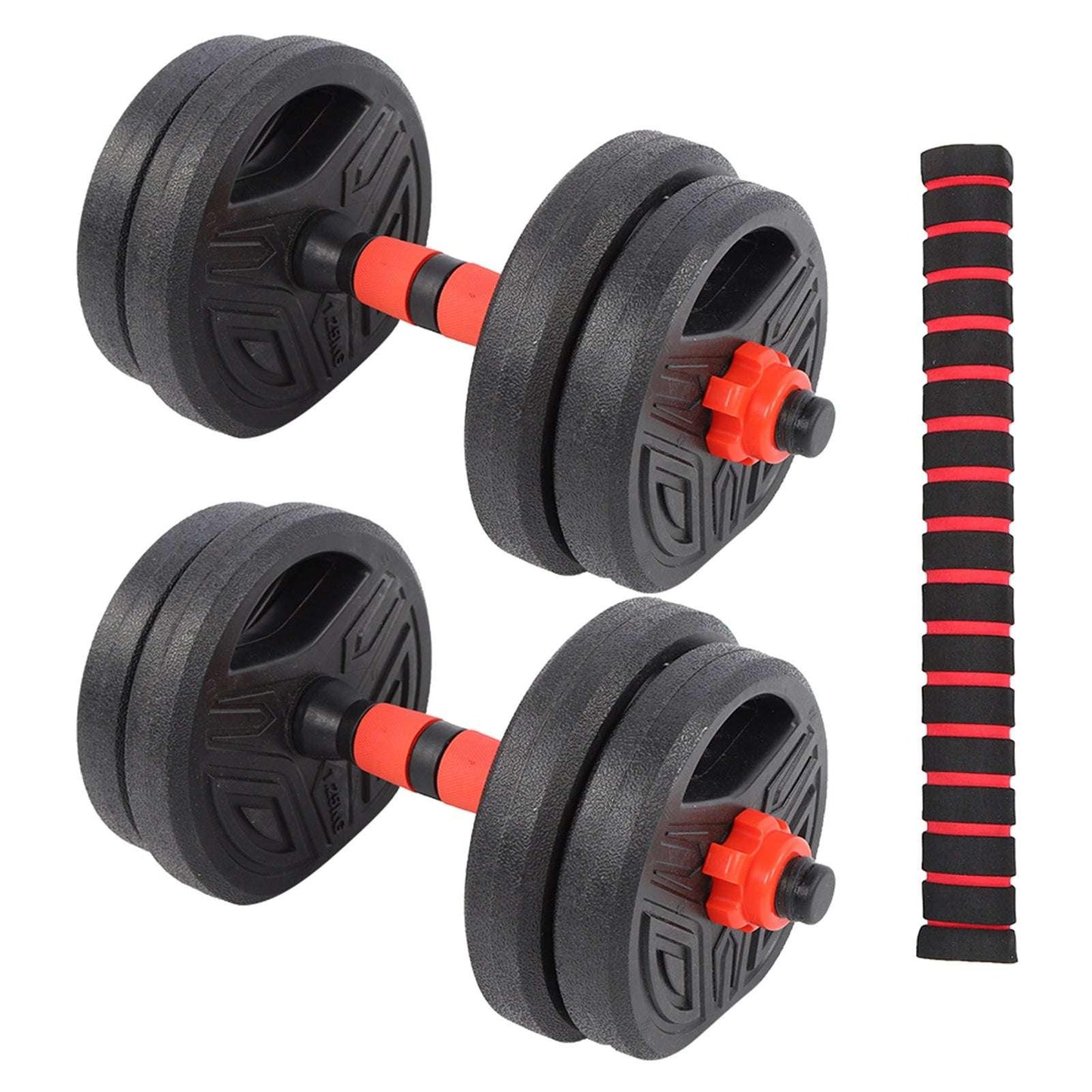 10kg Round Dumbbell Set with 40cm Connector – Adjustable Home Fitness Weights for Strength Training. - Fit Plus Now