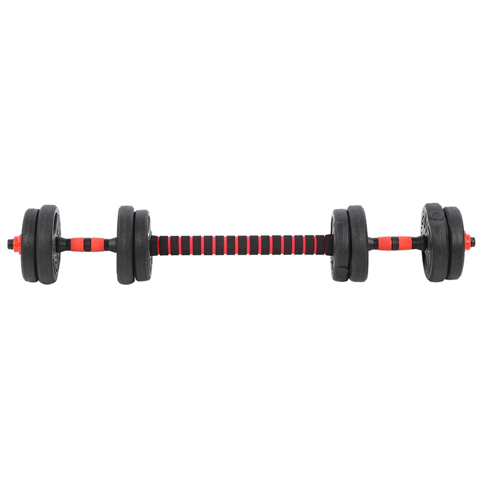 10kg Round Dumbbell Set with 40cm Connector – Adjustable Home Fitness Weights for Strength Training. - Fit Plus Now