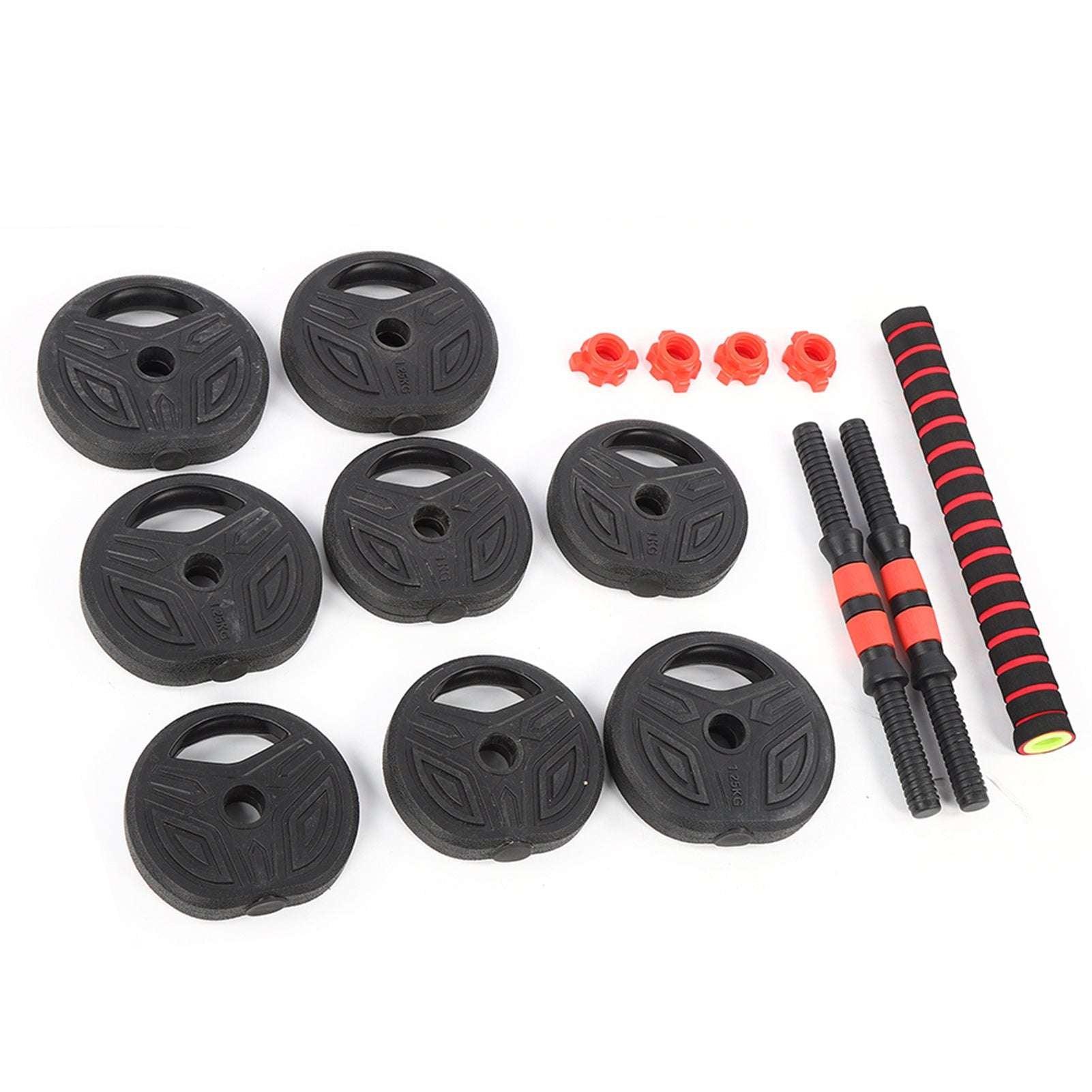 10kg Round Dumbbell Set with 40cm Connector – Adjustable Home Fitness Weights for Strength Training. - Fit Plus Now