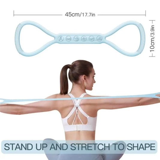 8-Shape Resistance Bands for Workouts – Set of 3 Yoga Home Legs & Glutes Training - 3Pcs - 4