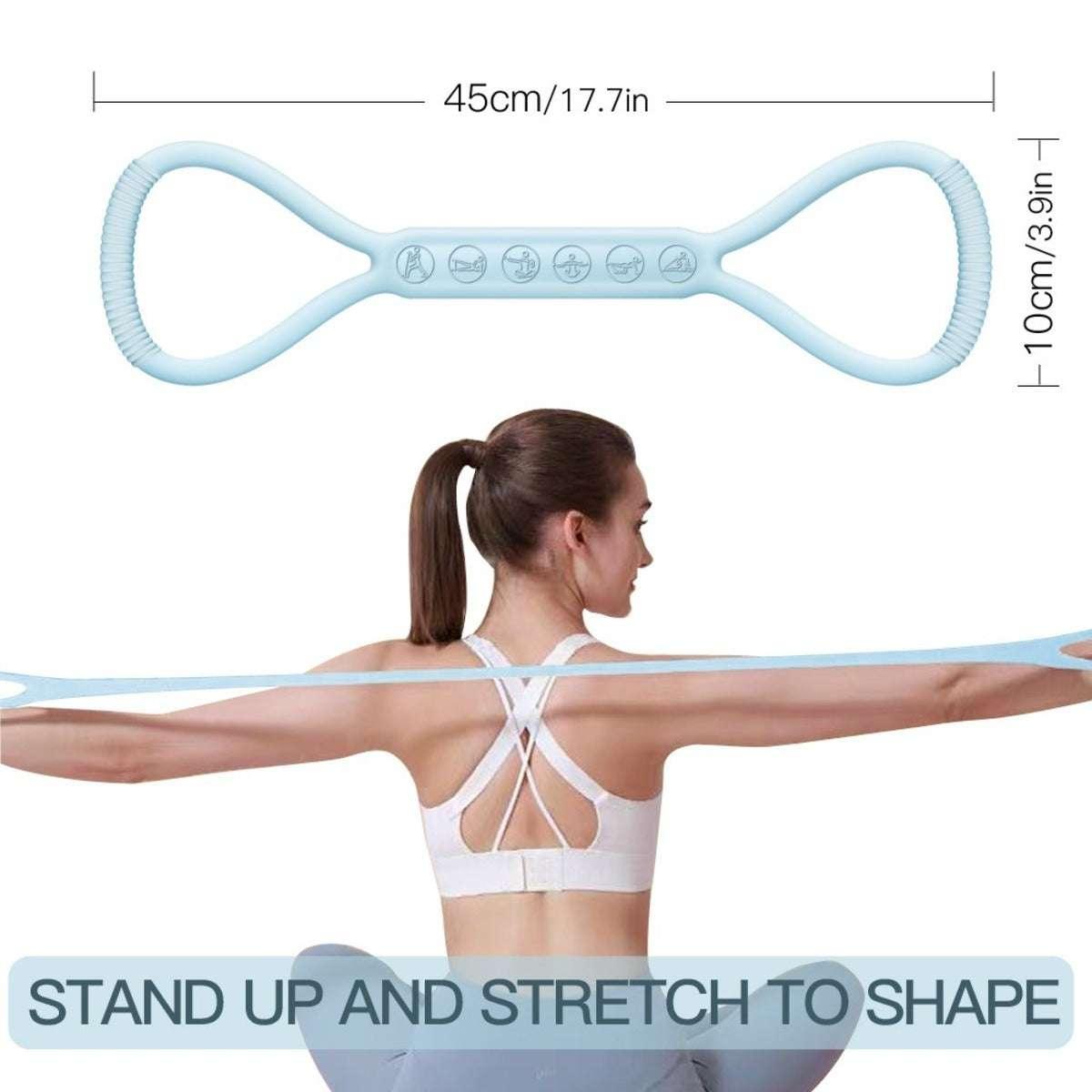8-Shape Resistance Bands – Set of 3 for Yoga, Home Workouts, Legs & Glutes Training. - Fit Plus Now